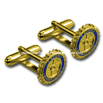 Gemelo personalizado chapado en oro en relieve de metal personalizado