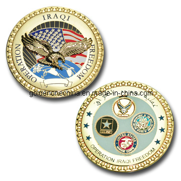 Moneda de recuerdo militar de diamante personalizado
