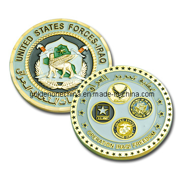 Moneda de desafío de esmalte de metal de souvenirs personalizado