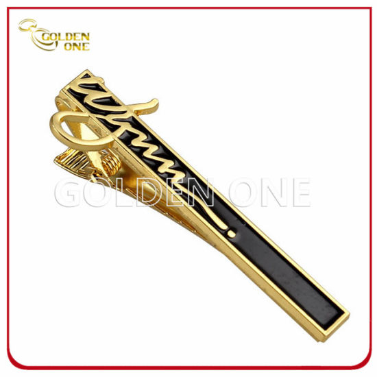 Clip personalizado de corbata de metal de esmalte suave chapado en oro