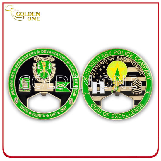 Diseño personalizado Moneda militar de la botella militar