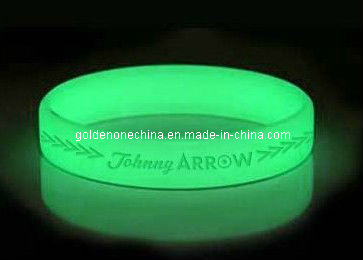 Resplandor de regalo de promoción en la pulsera de silicona oscura (SW06)