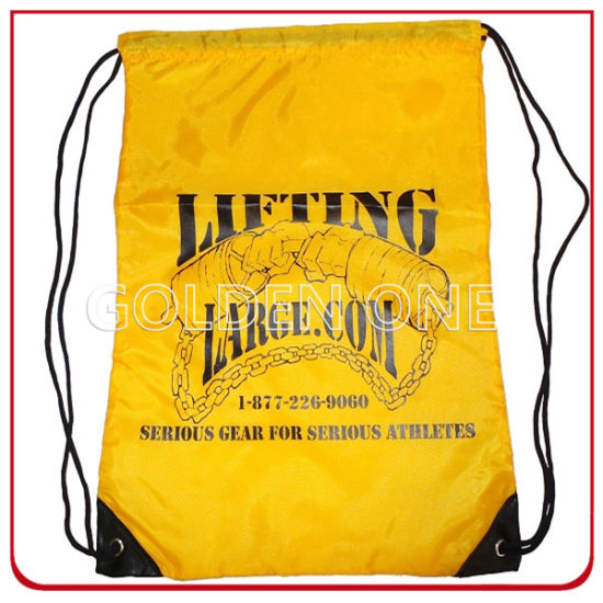 Mochila de cordón de poliéster de alta calidad personalizada