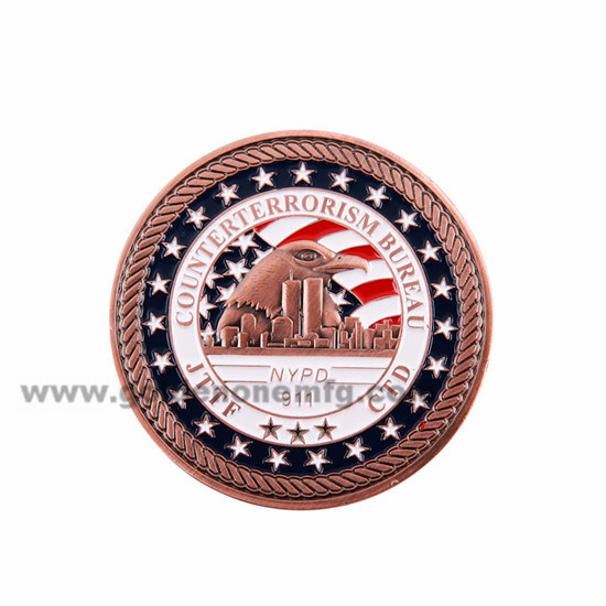 Moneda del ejército de onda chapado en oro de los EEUU personalizada