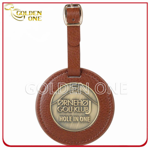 Etiqueta de bolsa de golf genuina de cuero genuino de regalo promocional