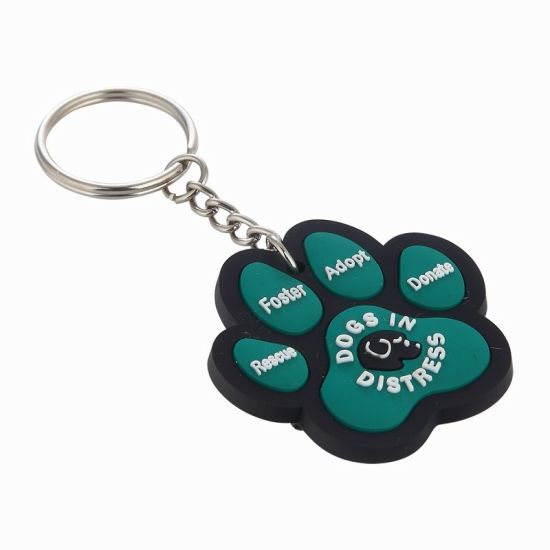 Llavero de silicona impresa personalizada de promoción (SK02)