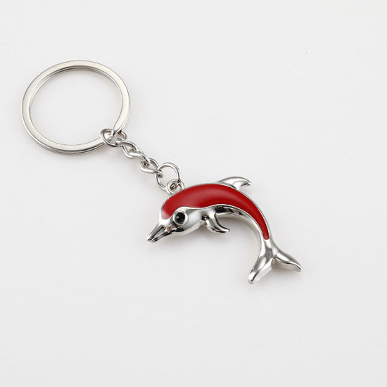 Llavero de metal ovalado impreso personalizado de venta caliente