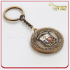 Regalo promocional personalizado Personalizado 3D Logo Iron Soft Esmalte Zinc Alloy Metal y Cuero Llavero