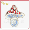 Insignia de seguridad de esmalte de metal de oro personalizado con respaldo de cuero