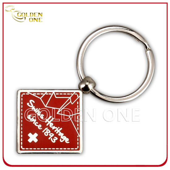 Llavero personalizado de metal de aleación de zinc de esmalte duro para souvenir