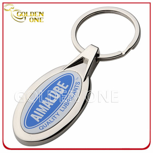 Promoción Cheapepoxy Domed Logo Metal Key Ring