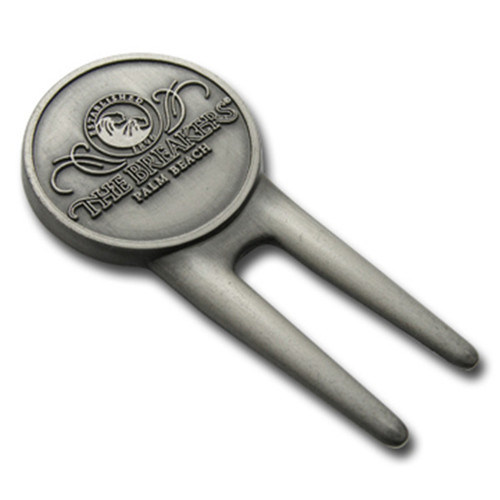 Herramienta de divot de golf de metal plateada de latón personalizada (GP01)