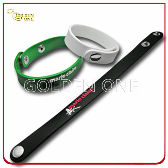 Diseño personalizado Pantalla de seda impresa pulsera de goma