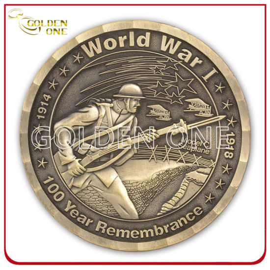 Fábrica de alta calidad personalizado Chile EE. UU. Cop Militar Ejército de latón Moneda de metal antigua