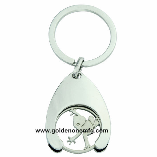 Titular de llave de metal de cable de esmalte suave personalizado de venta caliente
