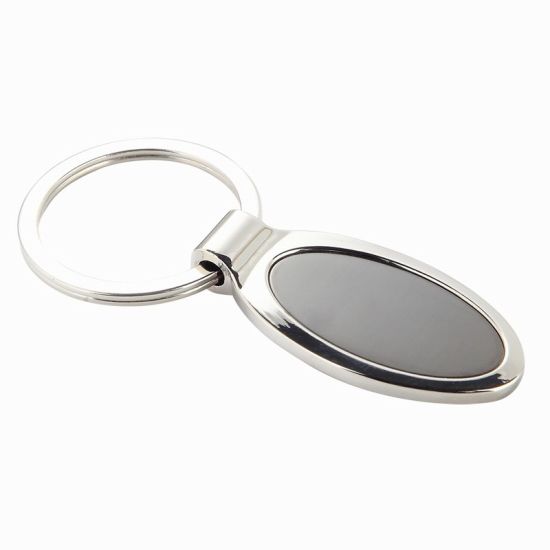 Llavero barato del metal del espacio en blanco de la forma redonda del regalo de la promoción