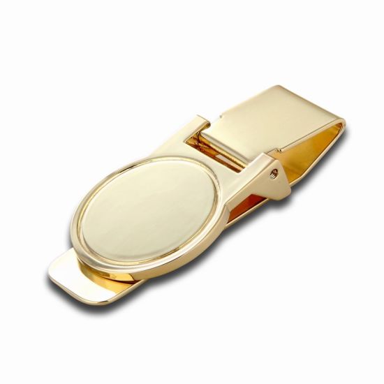 Regalo de promoción grabado en blanco acero inoxidable clip de dinero