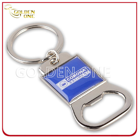 Llavero impreso personalizado del abrebotellas del metal del regalo de la promoción