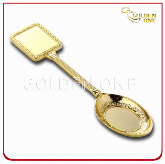 Recuerdo de metal chapado en oro personalizado con regalos de la cuchara